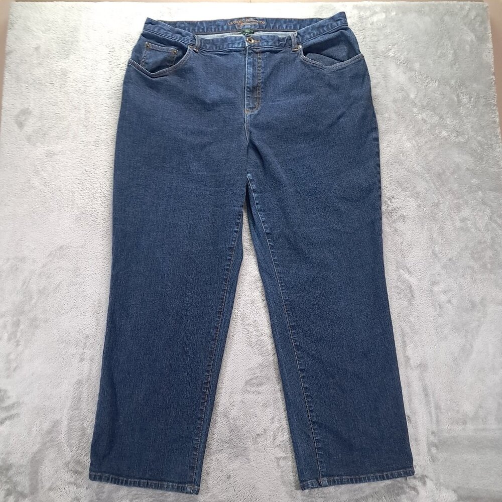 Lauren Jeans Co Premium Jean Women Plus 38x28, Tag 18W Blue Denim Stretch